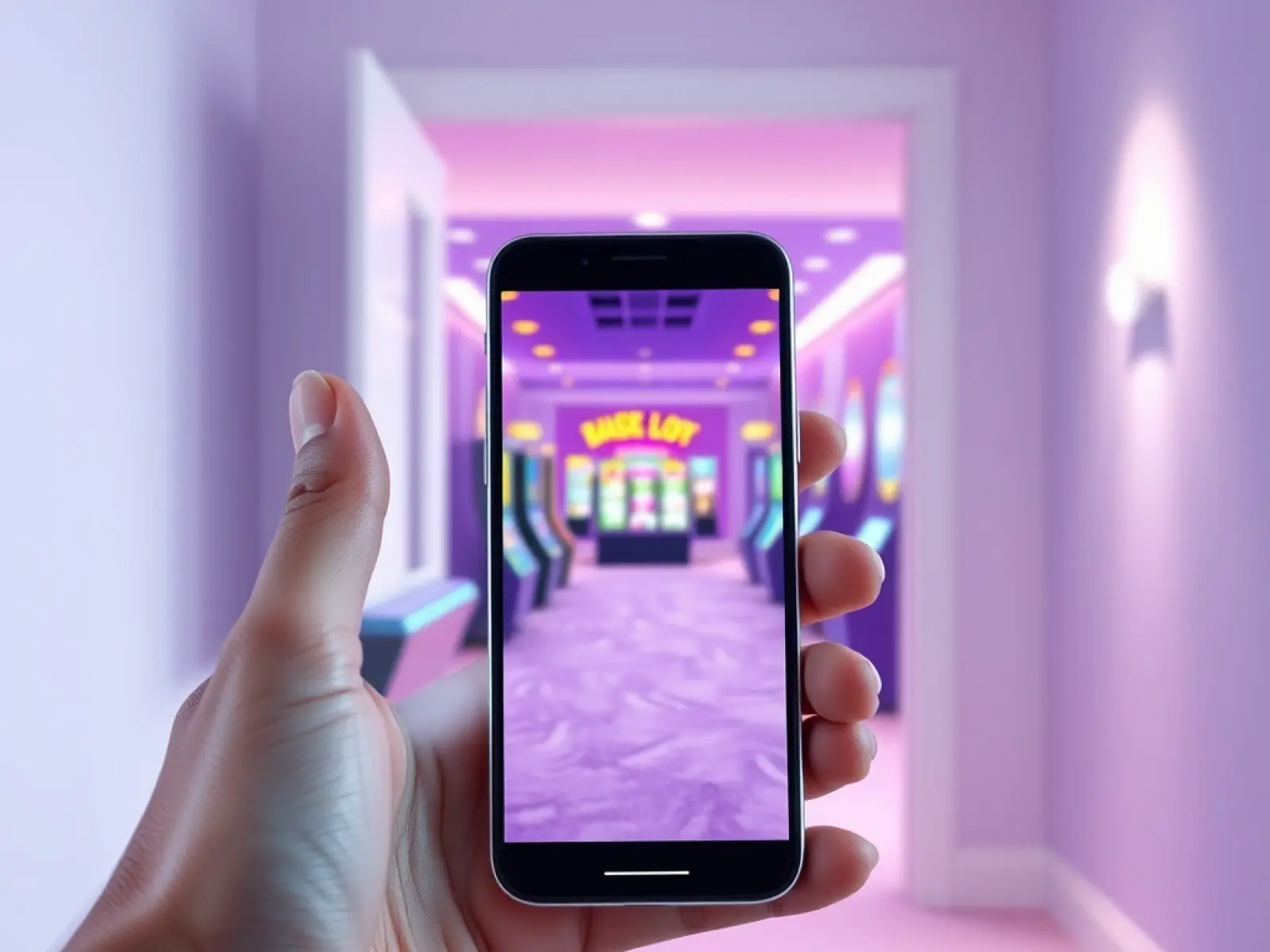 Smartphone mit geöffneter Twindor Casino App im Browser