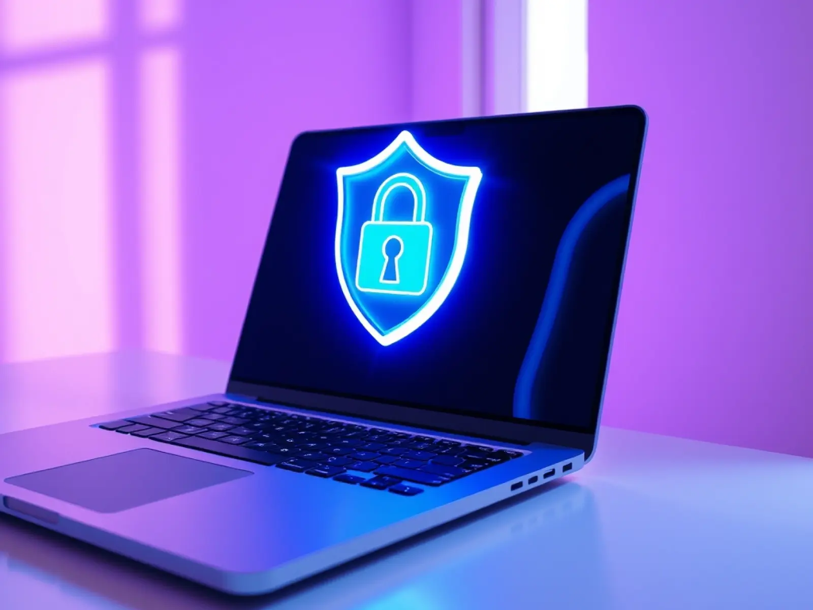 Laptop mit Schloss-Symbol für sicheren Casino-Login